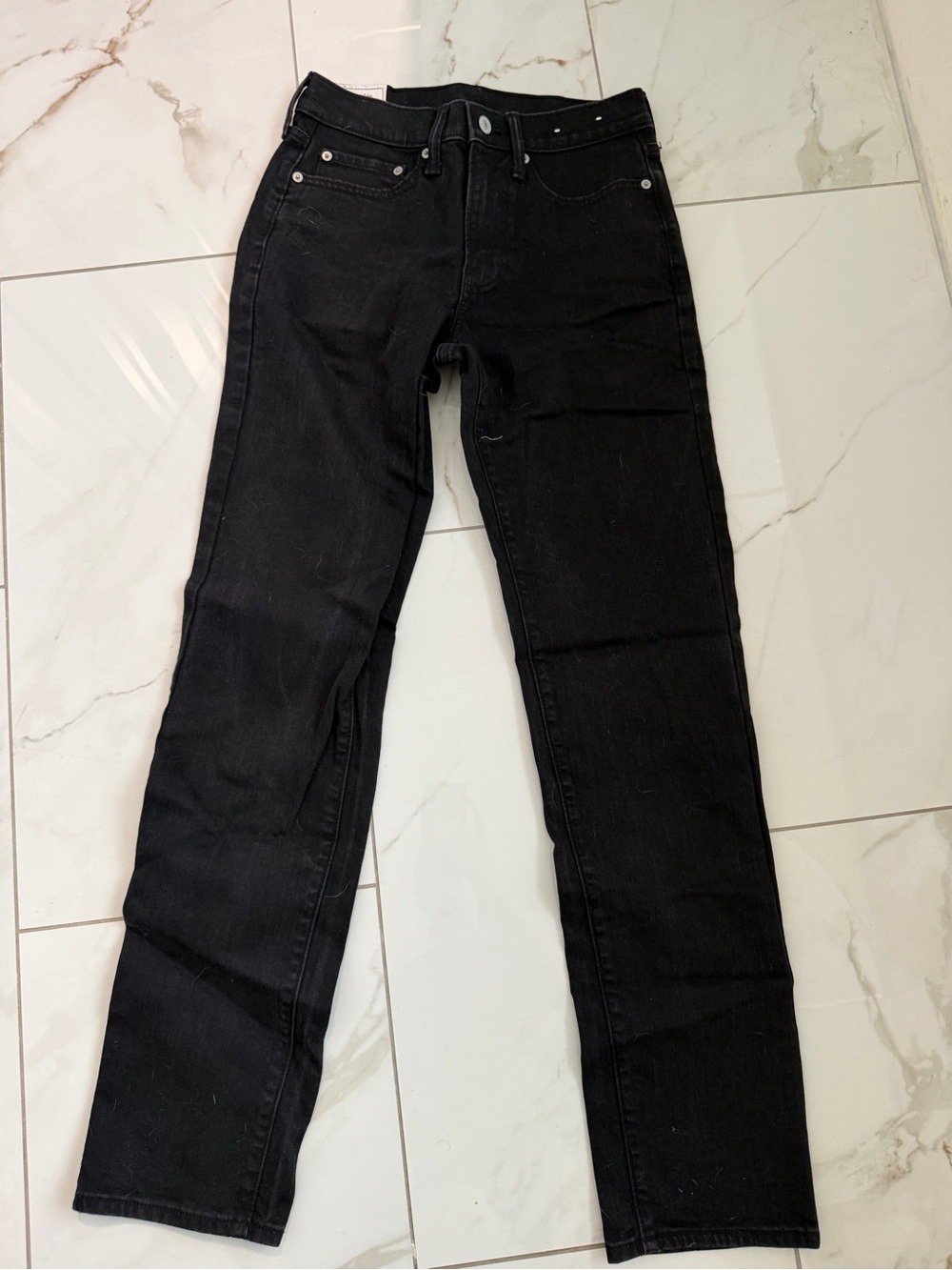 Abercrombie Men's Black Straight Stretch Leg Jeans 28x34